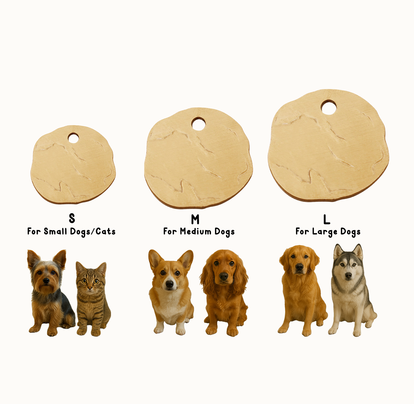 Rustic Gold ID Tag