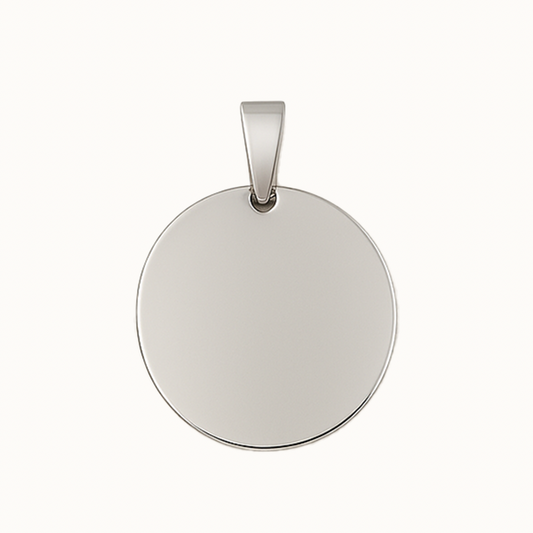 Silver Circle ID Tag