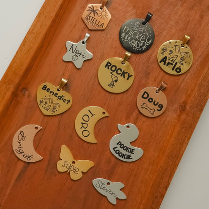Rose Gold Circle ID Tag