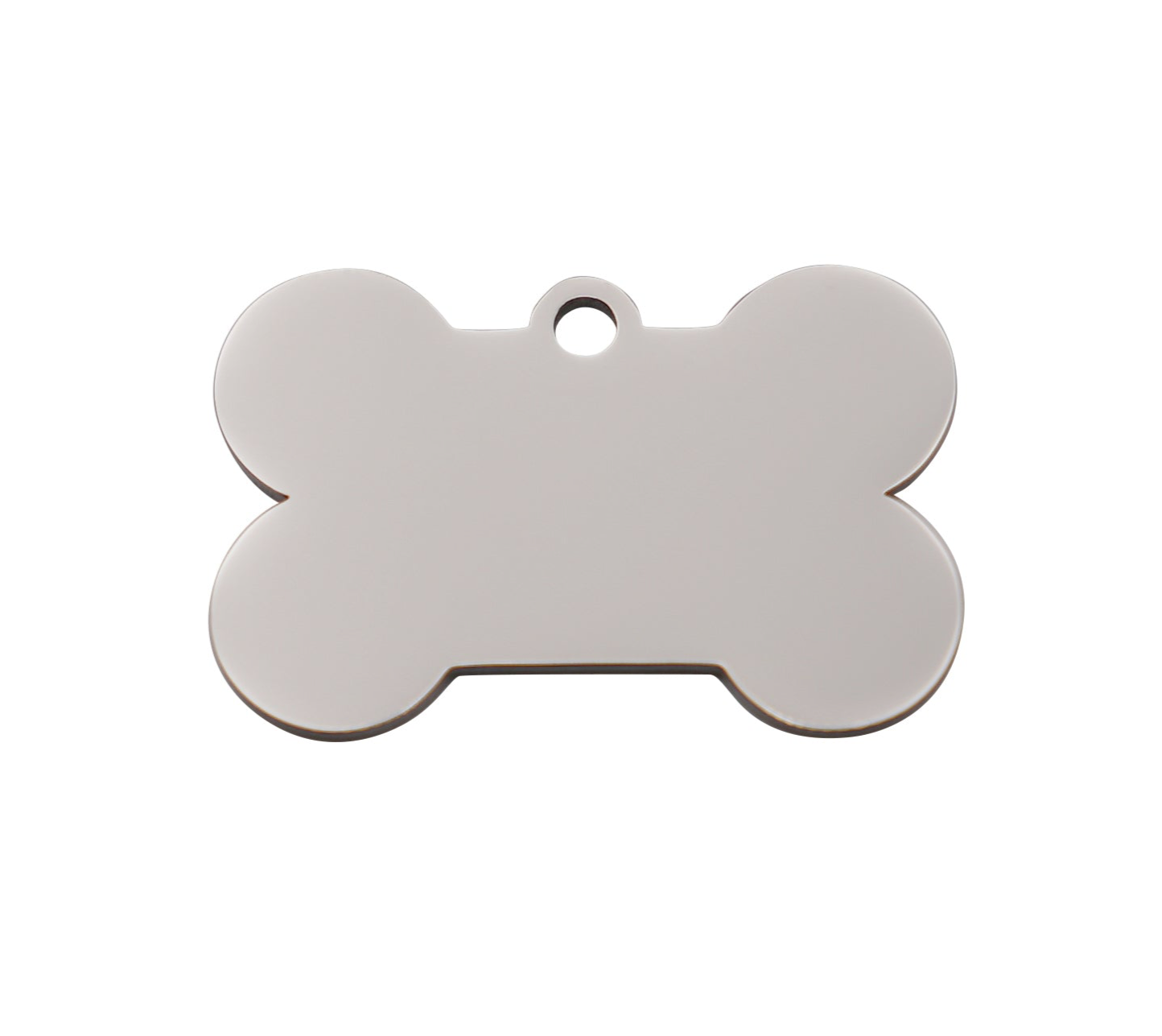 Silver Bone Id Tag