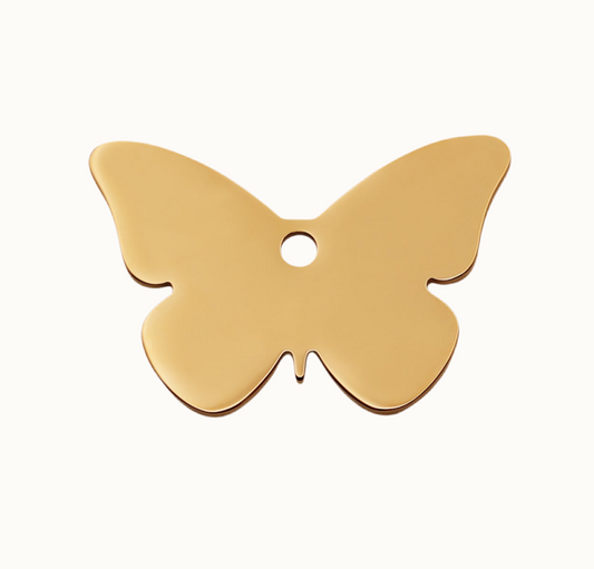 Gold Butterfly ID Tag