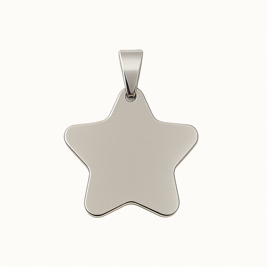Silver Star ID Tag