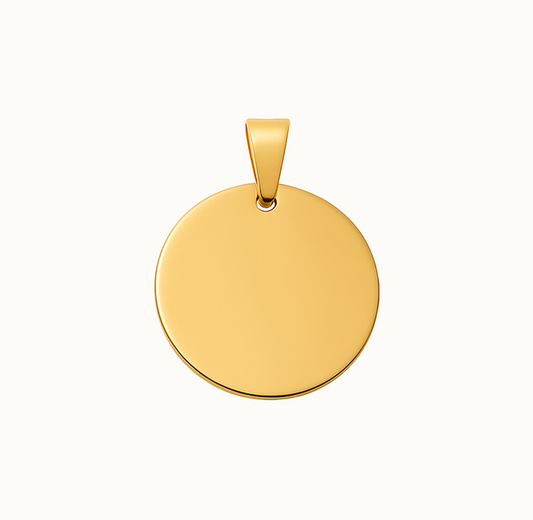 Gold Circle ID Tag