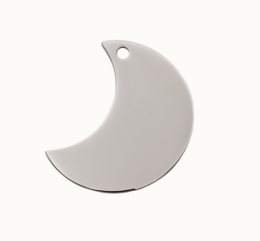 Silver Moon ID Tag
