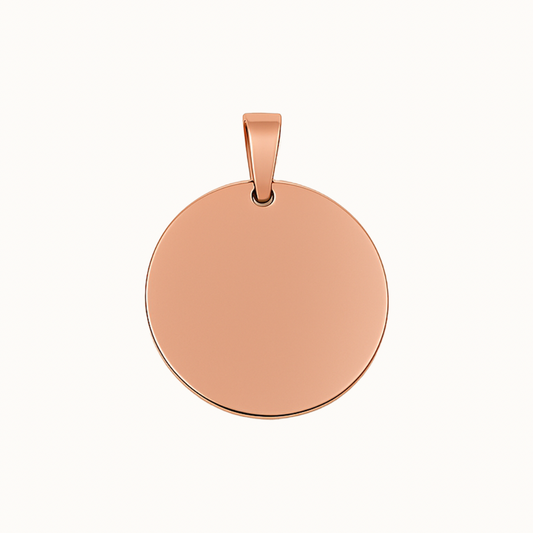 Rose Gold Circle ID Tag