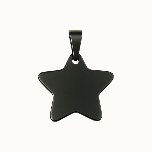 Black Star ID Tag