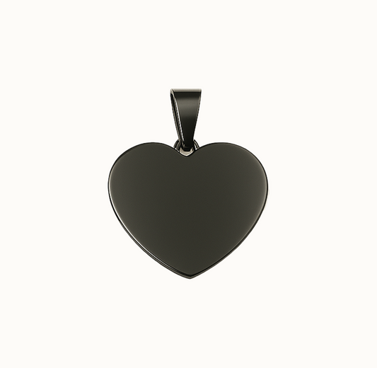 Black Heart ID Tags