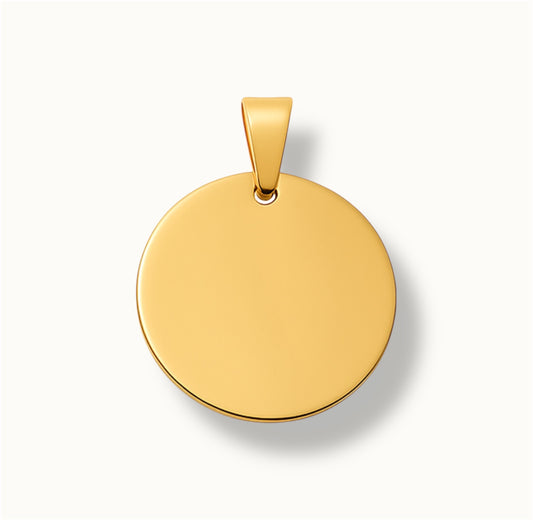 Gold Circle ID Tag