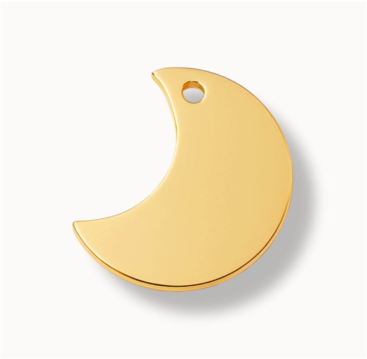 Gold moon ID Tag