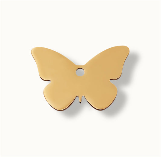 Gold Butterfly ID Tag