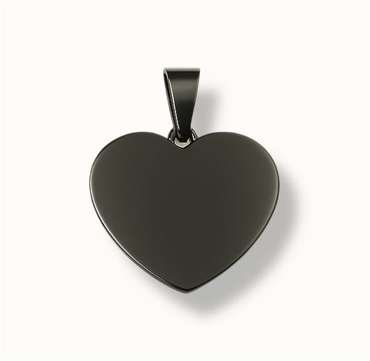 Black Heart ID Tags