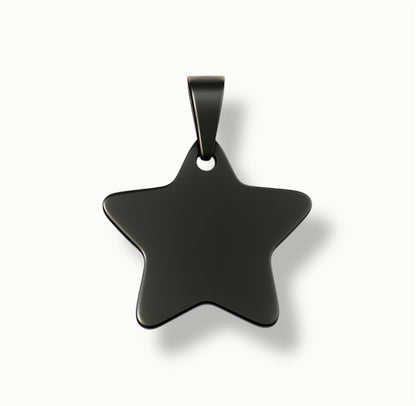 Black Star ID Tag
