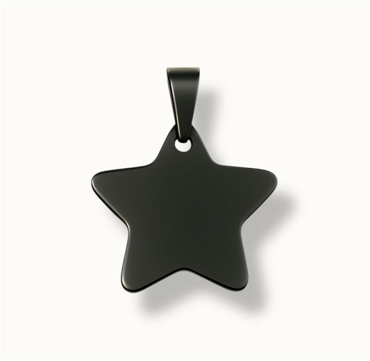 Black Star ID Tag