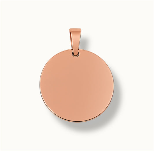 Rose Gold Circle ID Tag