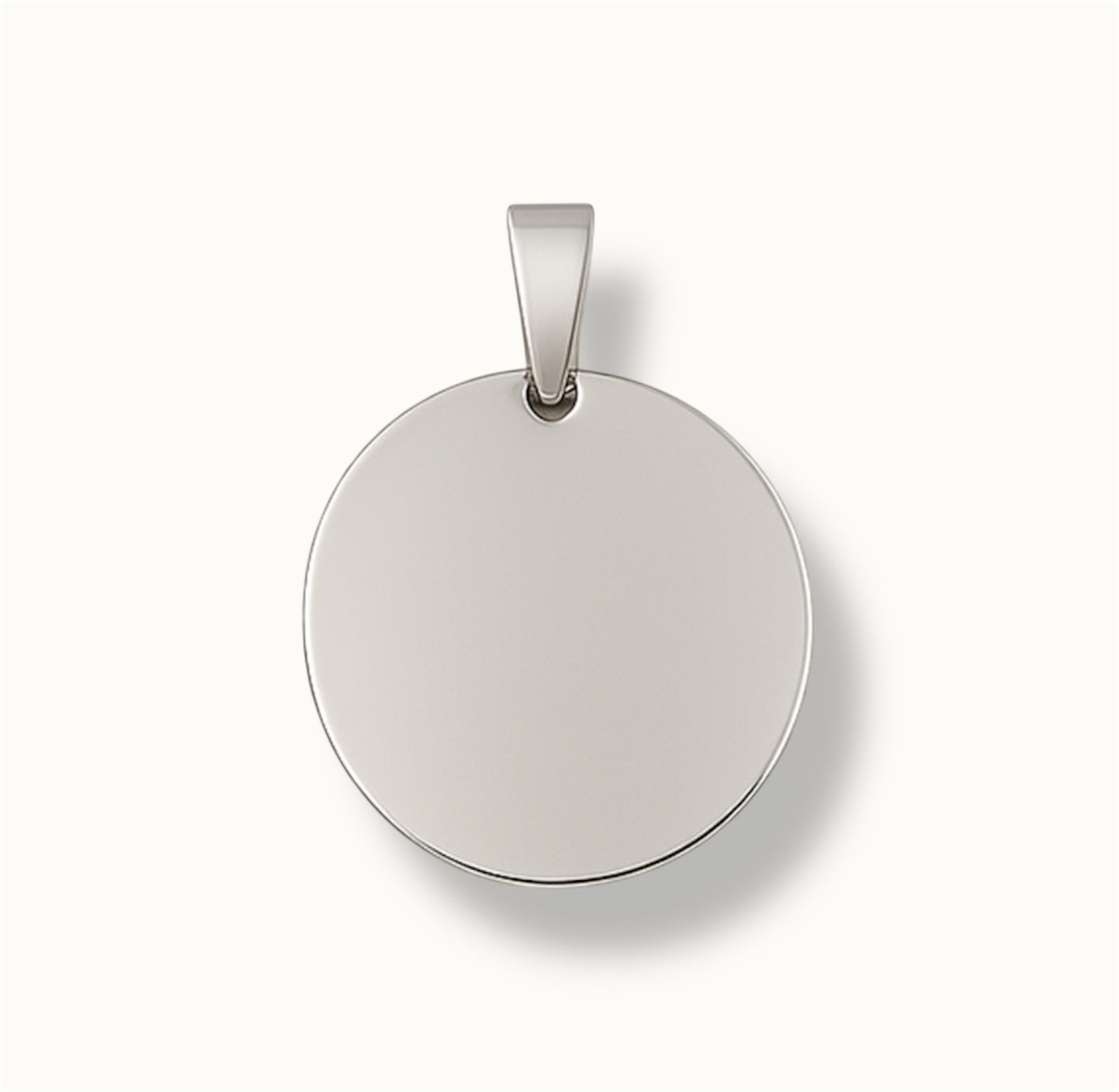 Silver Circle ID Tag