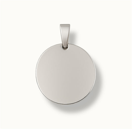 Silver Circle ID Tag