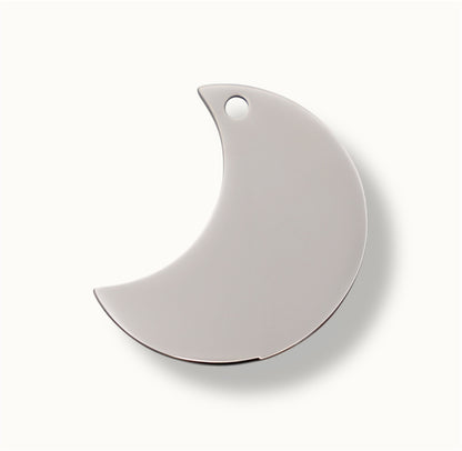 Silver Moon ID Tag