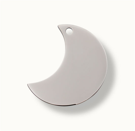 Silver Moon ID Tag