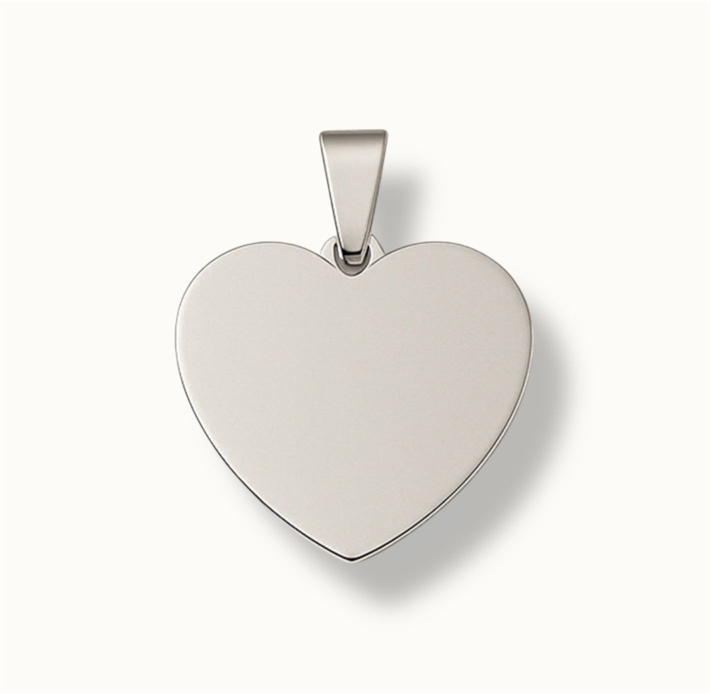 Silver Heart ID Tag