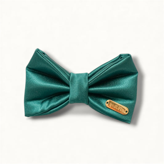 Satin Green Bow Tie