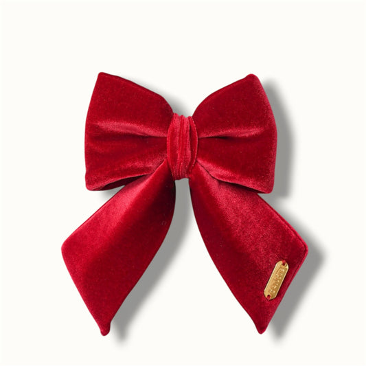 Velvet Red Flair Bow