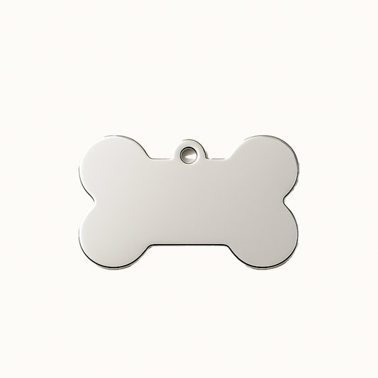 Silver Bone ID Tag