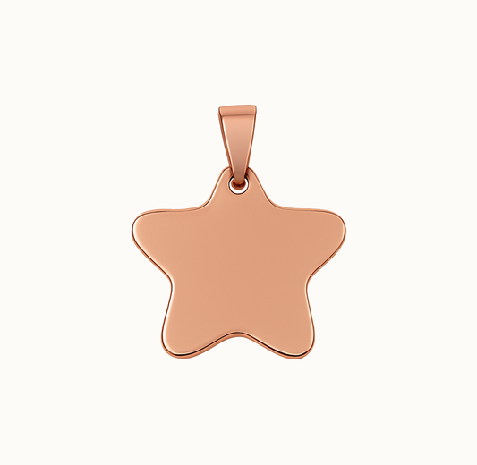 Rose Gold Star ID Tag